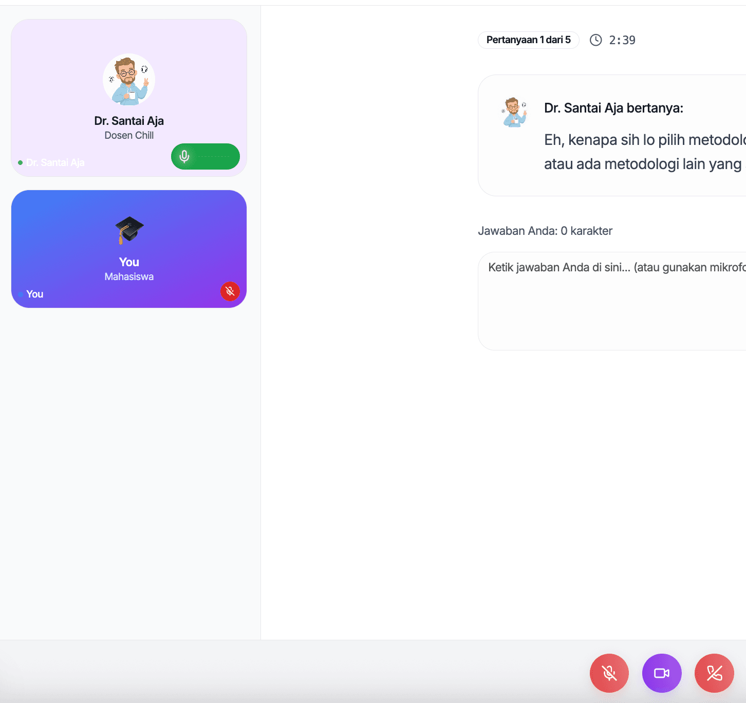 Simulasi Sidang Skripsi dengan AI Dosen